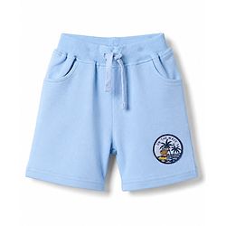 Babyhug 100% Cotton Single Jersey Knit Half Sleeves Striped & Bear Printed T-Shirt & Shorts Set - White