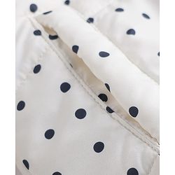 Babyhug Woven Full Sleeves Polka Dots Printed Hooded Padded Jacket - White