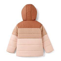 Babyhug Woven Padded Winter Hooded Jacket with Full Sleeves and B Applique in Brown