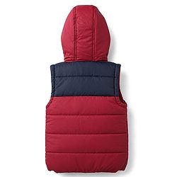 Babyhug Woven Sleeveless Padded Winter Hooded Jacket - Maroon