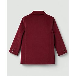 Babyhug Woven Full Sleeves Party Suit With Bow - Maroon