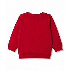 Babyhug 100% Cotton Terry Knit Sweatshirt with Full Sleeves and Bear Print - Maroon
