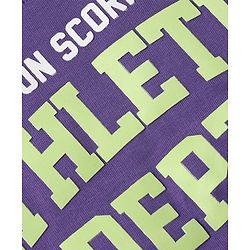 Babyhug 100% Cotton Terry Knit Full Sleeves Sweatshirt with Keep On Scoring Text Print - Purple