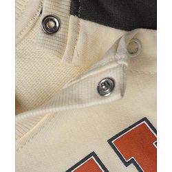 Babyhug 100% Cotton Terry Knit Full Sleeves Heavy Gauge Sweatshirt With Ski Club Print - Beige