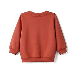 Babyhug Heavy Gauge 100% Cotton Terry Knit Sweatshirt with Full Sleeves and Basketball Print -Brown
