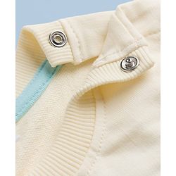 Babyhug Heavy Gauge 100% Cotton Terry Knit Sweatshirt With Full Sleeves and Teddy Bear Print - Offwhite