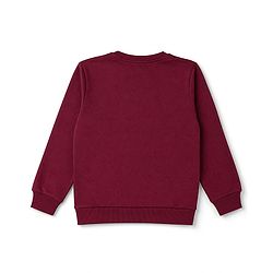 Babyhug Heavy Gauge 100% Cotton Terry Knit Sweatshirt With Full Sleeves and Baseball Print - Brown