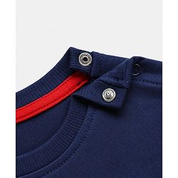 Babyhug 100% Cotton Knit Sweatshirt with Full Sleeves and Cool Edition New York City Brooklyn Atheletic Department Text in Blue & Red Pack of 2