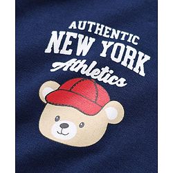 Babyhug 100% Cotton Knit Sweatshirt with Full Sleeves and Cool Edition New York City Brooklyn Atheletic Department Text in Blue & Red Pack of 2