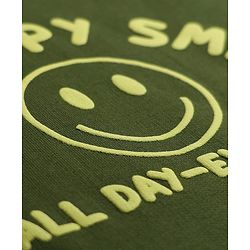 Babyhug Terry Knit Heavy Gauge Sweatshirts with Full Sleeves & Text Print Pack of 2 - Green & Blue