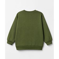 Babyhug Terry Knit Heavy Gauge Sweatshirts with Full Sleeves & Text Print Pack of 2 - Green & Blue