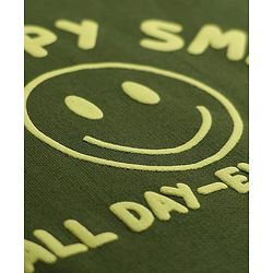 Babyhug Terry Knit Heavy Gauge Sweatshirts with Full Sleeves & Text Print Pack of 2 - Green & Blue