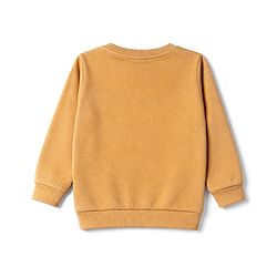 Babyhug Heavy Gauge Terry Knit Sweatshirt With Full Sleeves and Happy Days Text Print Pack f 2 - Navy Blue & Golden Pack of 2