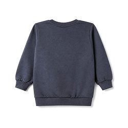 Babyhug Heavy Gauge Terry Knit Sweatshirt With Full Sleeves and Happy Days Text Print Pack f 2 - Navy Blue & Golden Pack of 2