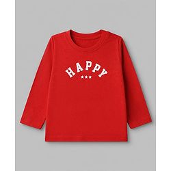 Babyhug 100% Cotton Knit Full Sleeves T-Shirts with Captain Text Print Pack of 3 - White Red & Navy Blue