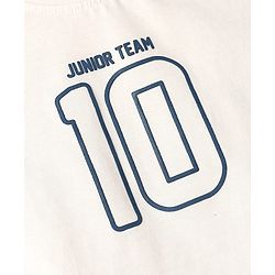 Babyhug 100% Cotton Knit Full Sleeves T-Shirts with Captain Text Print Pack of 3 - White Red & Navy Blue