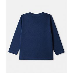 Babyhug 100% Cotton Knit Full Sleeves T-Shirts with Explorer & Cute Crew Text with Bear Print Pack of 3 - Navy Blue Green & White