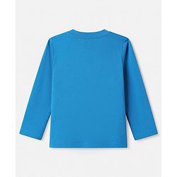 Babyhug 100% Cotton Knit Full Sleeevs T-Shirts with Tokyo Athletic & Number Print Pack of 3 - Red, Blue & Cream