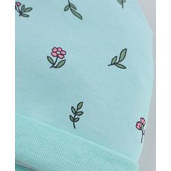 Babyhug 100% Cotton Interlock Knit Mittens & Booties with Vehicle Print - Sky Blue