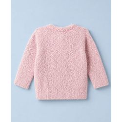 Babyhug Knit Full Sleeves Pullovers Sweaters With Texture - Pink