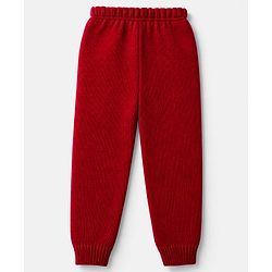 Babyhug Knit Full Sleeves Pullover with Striped Design - Red