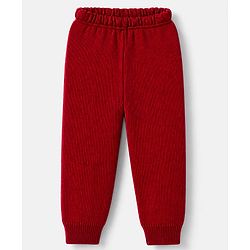 Babyhug Knit Full Sleeves Pullover with Striped Design - Red