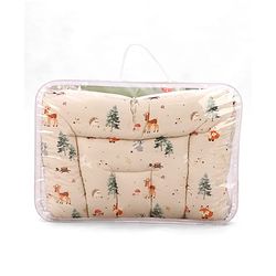 Babyhug Premium 100% Cotton Muslin Sleeping Bag - Woodland Print - Beige| Breathable Baby Sleep Sack| Hooded Swaddle Wrap| Easy Button Closure| Soft Lightweight| New Born Essential