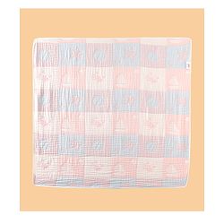 Babyhug 6 Layer 100% Cotton Baby Blanket - Blue & Pink| All-Season Lightweight Blanket| Soft & Breathable| Gentle on Baby's Skin| Unisex Baby Bedding Essential| Machine Washable| New Born Gifting