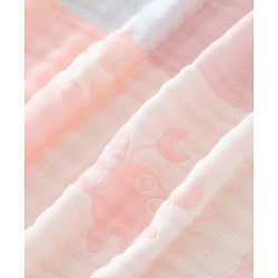 Babyhug 6 Layer 100% Cotton Baby Blanket - Blue & Pink| All-Season Lightweight Blanket| Soft & Breathable| Gentle on Baby's Skin| Unisex Baby Bedding Essential| Machine Washable| New Born Gifting