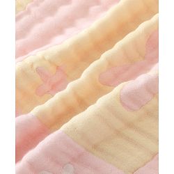 Babyhug 6 Layer 100% Cotton Baby Blanket - Blue & Pink| All-Season Lightweight Blanket| Soft & Breathable| Gentle on Baby's Skin| Unisex Baby Bedding Essential| Machine Washable| New Born Gifting