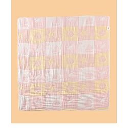 Babyhug 6 Layer 100% Cotton Baby Blanket - Blue & Pink| All-Season Lightweight Blanket| Soft & Breathable| Gentle on Baby's Skin| Unisex Baby Bedding Essential| Machine Washable| New Born Gifting