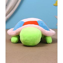 Babyhug Turtle Soft Toy Green & Pink - Length 25 cm