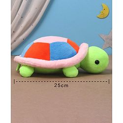 Babyhug Turtle Soft Toy Green & Pink - Length 25 cm