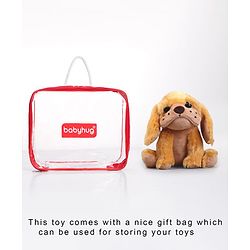 Babyhug Baby Puppy Soft Toy Light Brown - Height 20 cm