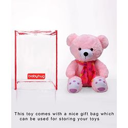 Babyhug Plush Teddy Bear Soft Toy Pink - Height 33 cm