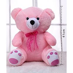 Babyhug Plush Teddy Bear Soft Toy Pink - Height 41 cm
