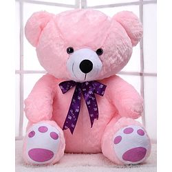 Babyhug Plush Teddy Bear Soft Toy Light Pink - Height 50 cm