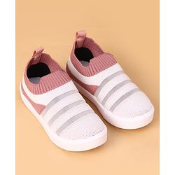 Cute Walk by Babyhug Slip On Casual Shoes - White & Grey