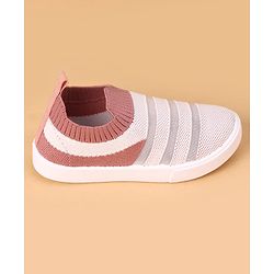 Cute Walk by Babyhug Slip On Casual Shoes - White & Grey