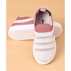Cute Walk by Babyhug Slip On Casual Shoes - White & Grey
