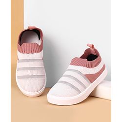 Cute Walk by Babyhug Slip On Casual Shoes - White & Grey