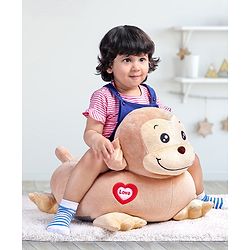 Babyhug Monkey Shaped Soft Seat - Light Brown