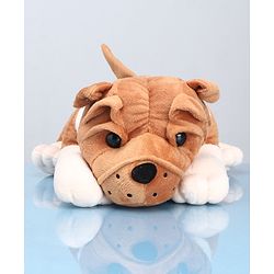 Babyhug Plush Bull Dog Soft Toy Brown - Length 38cm