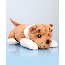 Babyhug Plush Bull Dog Soft Toy Brown - Length 38cm