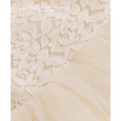 Babyhug Mesh Woven Sleeveless Solid Colour Party Dress with Bow Applique and Matching Booties - Ivory
