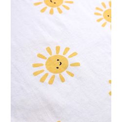 Babyhug 100% Cotton Single Jersey Knit Half Sleeves T-Shirt and Short with Sun Print - White