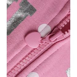 Babyhug 100% Cotton Knit Full Sleeves Sweatshirt With Polka Dots Print - Pink