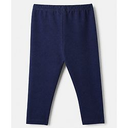 Babyhug Cotton Lycra Elastane Knit Slim Fit Full Length Solid Leggings Pack of 3 - Navy Blue, Pink & Dark Pink