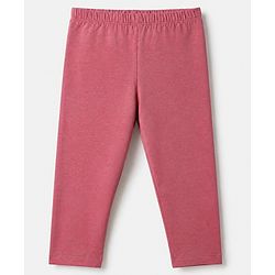 Babyhug Cotton Lycra Elastane Knit Slim Fit Full Length Solid Leggings Pack of 3 - Navy Blue, Pink & Dark Pink