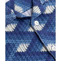 Babyhug Cotton Woven Half Sleeves Geometric Print Co-Ords Shirt & Shorts Set - Blue
